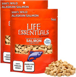 Life Essentials by Cat-Man-Doo freeze dried salmon pet treats front view premium packaging
