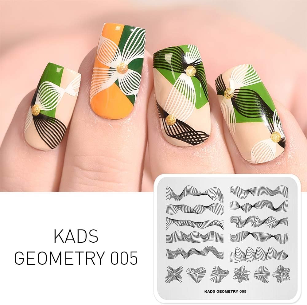 KADS stainless steel nail art image plate close up