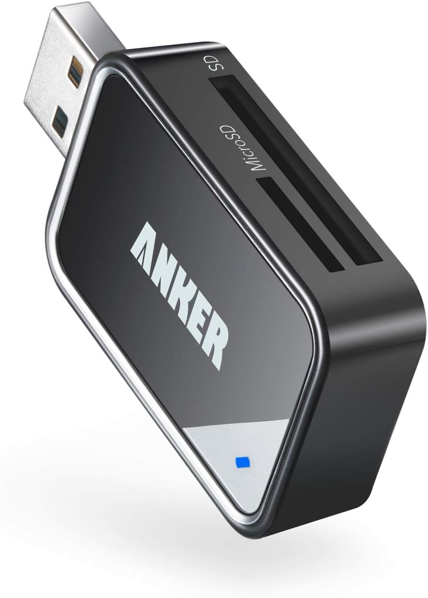 Anker SD Card Reader, 2-in-1 USB A Memory Card Reader for Digital Camera - Image 1
