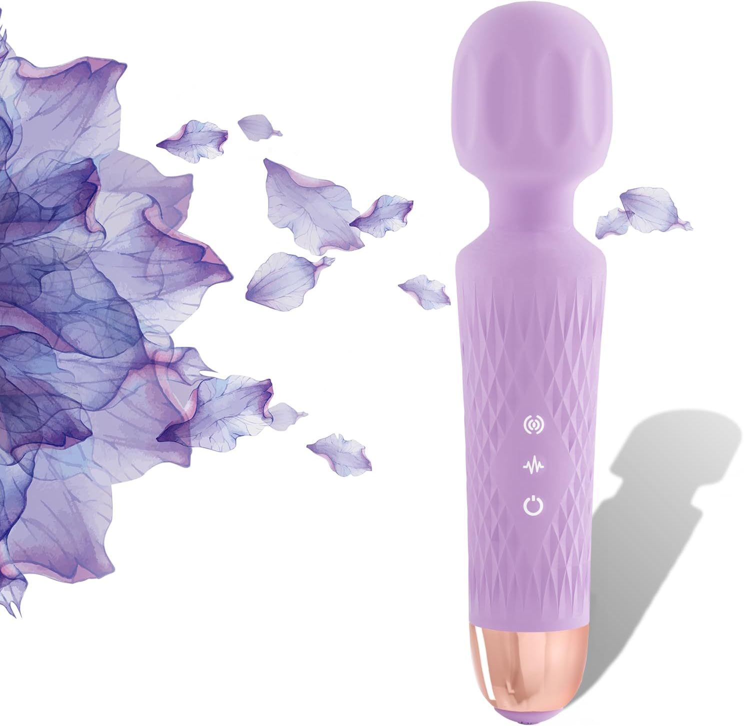 Niclove 3-in-1 personal massager purple front view