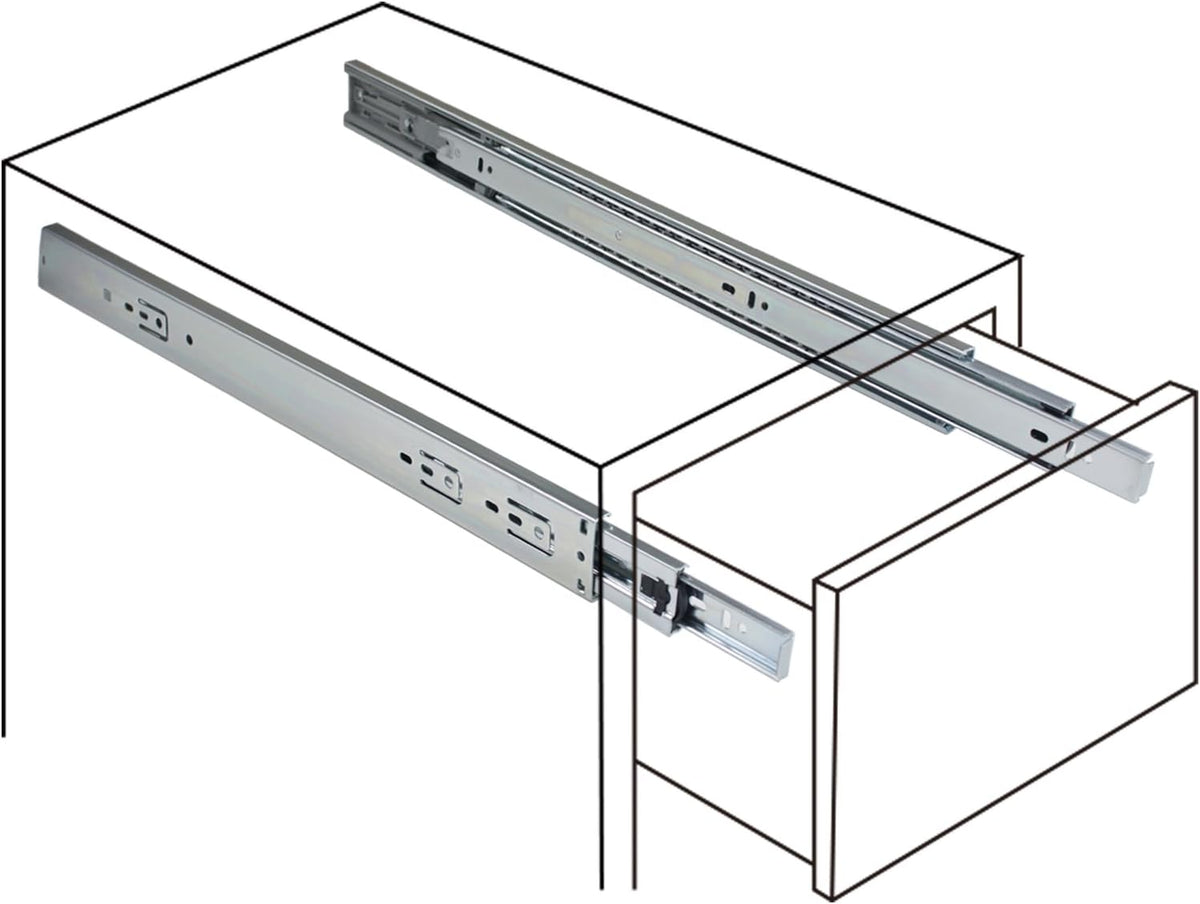 Gobrico cold-rolled steel telescopic slide tracks closeup