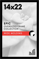 Americanflat 14x17 Picture Frame - Engineered Wood - Black | Polished plexiglass front, hangs vertical or horizontal, sawtooth hangers included, secure turn-tab backing - Image 15