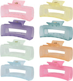 Large Hair Clips for Women, Hair Accessories for Girls - Light Color | 8Pcs Square Matte Hair Claw Clips for Thick & Thin Hair, 4.1Inch Neutral Rectangular Hair Clips, Strong Hold Non-Slip - Image 13