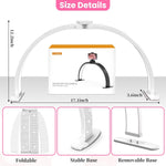 Uiopy half moon light stable desk base with anti-slip padding