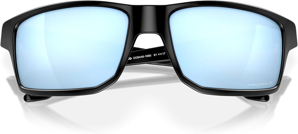 Lifestyle perspective of Oakley square sunglasses in natural daylight.