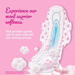 Whisper XL sanitary napkin core absorption demonstration