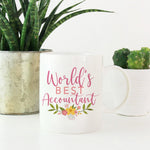 Andaz Press accountant coffee mug floral design