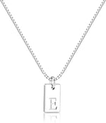 Poxtex Dainty Initial Necklace for Women - 14K Gold Silver Plated Letter Pendant, Trendy Waterproof Non-Tarnish Personalized Name Tag Charm Necklace, Cute Square A-Z Jewelry Birthday Gift for Women - Image 14