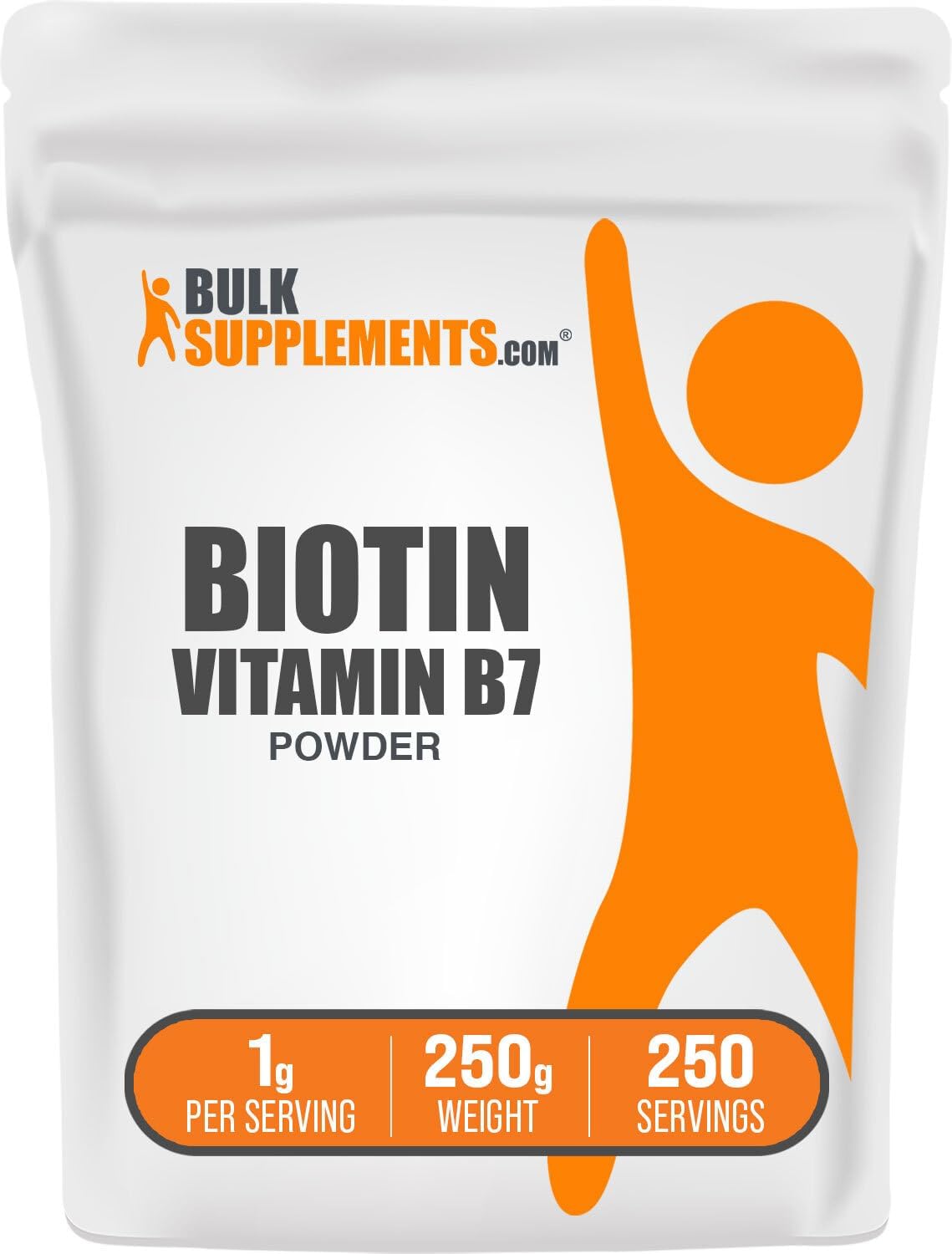 BulkSupplements biotin 10000mcg professional grade beauty supplement packaging