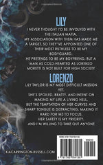 Back cover view of Unruly Obsession dark romance fiction book detailing the synopsis text.