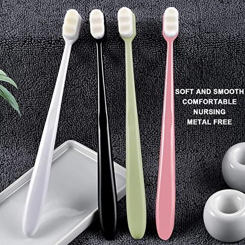 Demonstration of the flexible and delicate bristle texture designed for sensitive gums.