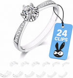 Man and woman hands wearing adjusted loose rings