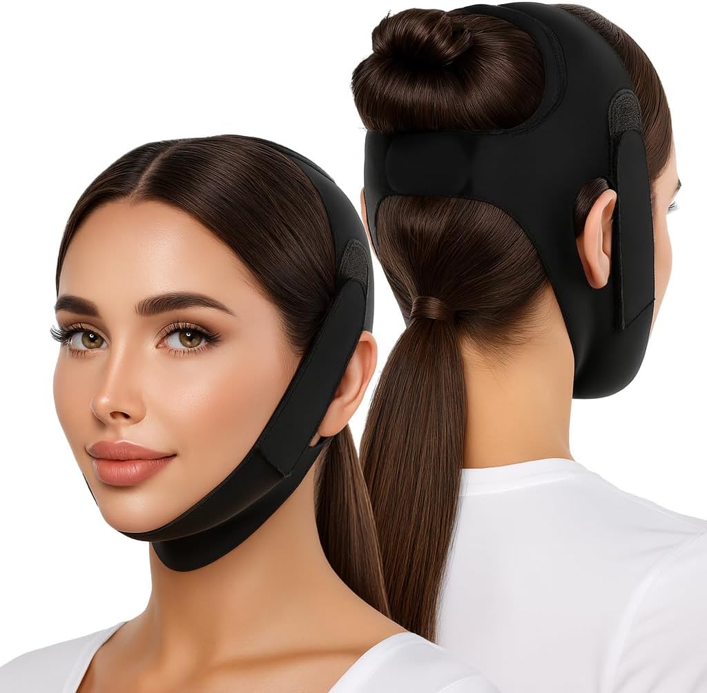 Chin Strap for Sleeping – Anti Snoring Solution for Mouth Breathers, Adjustable & Comfortable Sleep Aid for Men & Women, CPAP Users, Breathable Snore Stopper Strap – Soft & Secure Fit - Image 1