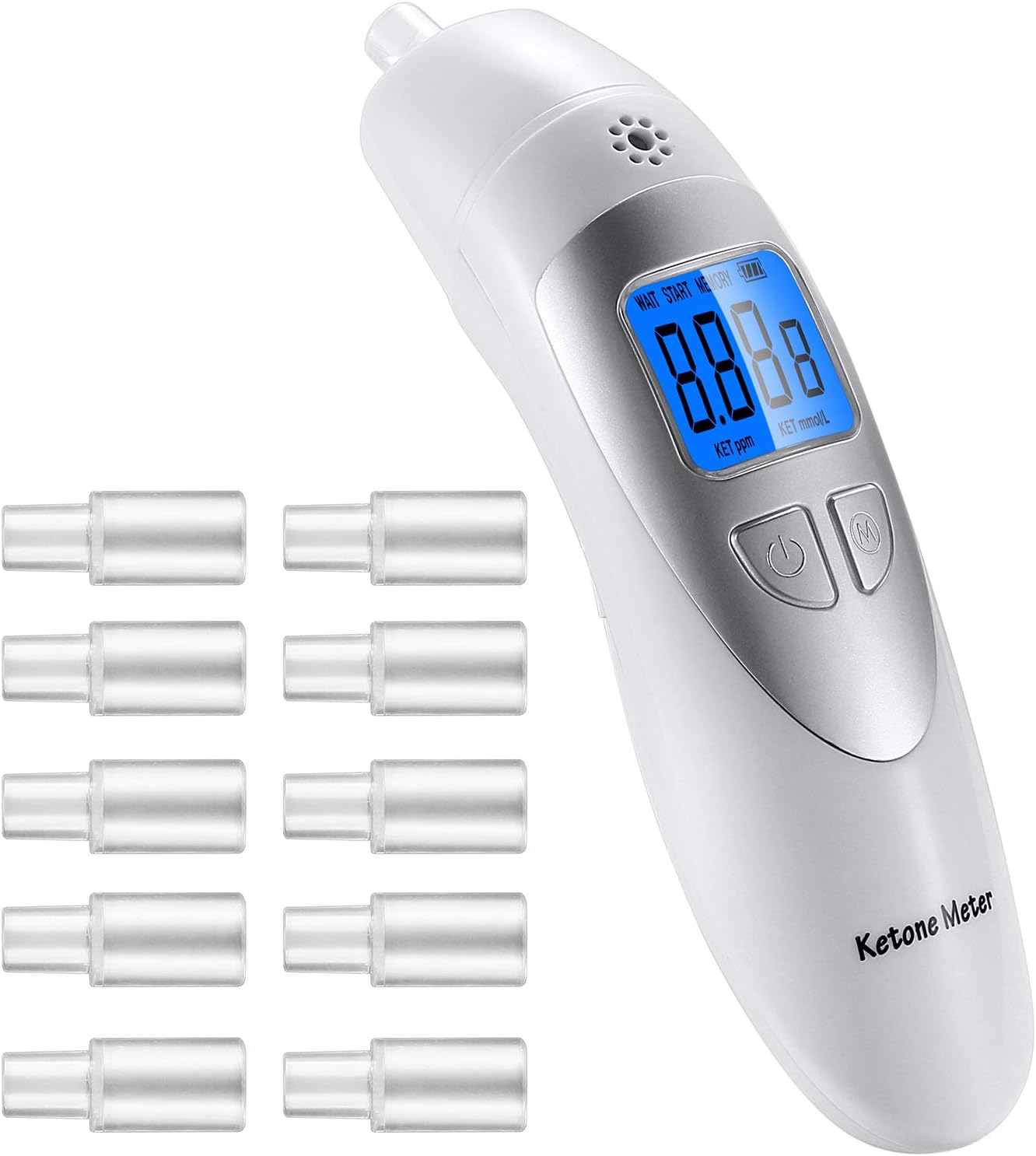 Home Ketone Breath Monitors for Ketosis Tracking & Ketosis Status - High Accuracy Breath Ketosis Meter Portable Ketosis Breath Tester with 10 Mouthpieces - Image 1