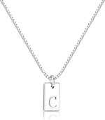 Poxtex Dainty Initial Necklace for Women - 14K Gold Silver Plated Letter Pendant, Trendy Waterproof Non-Tarnish Personalized Name Tag Charm Necklace, Cute Square A-Z Jewelry Birthday Gift for Women - Image 13