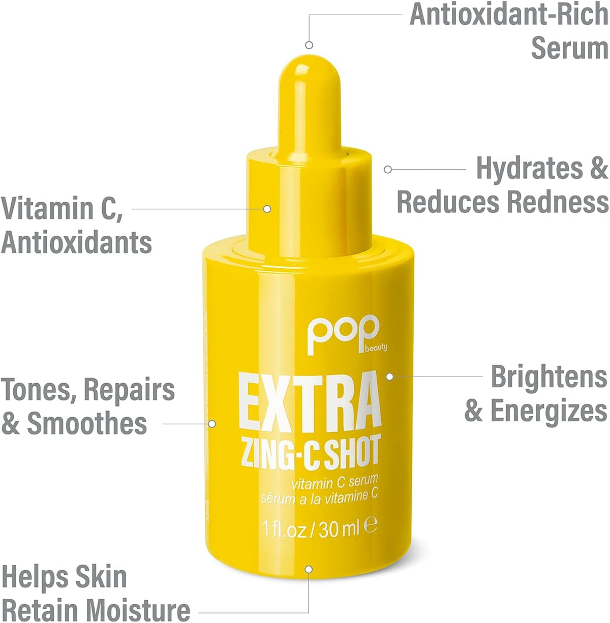 Pop Beauty Extra Zing-C Shot packaging back label ingredients