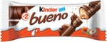 Kinder Bueno hazelnut chocolate bar front view packaging