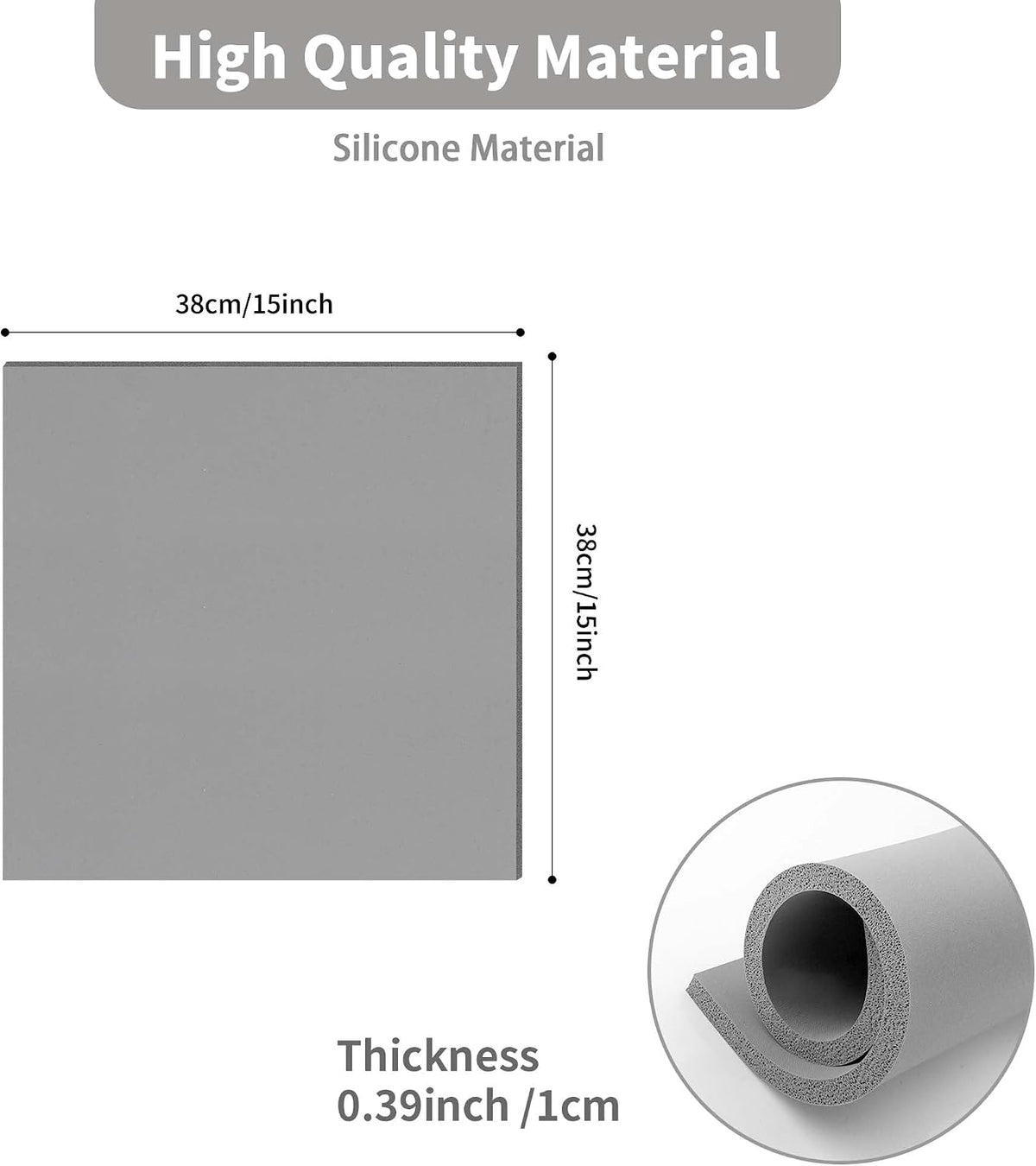 Yeuikerr 15x15 inch heat press pad thickness demonstration
