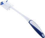 Dawn Ultra Hydration bottle cleaning brush inserting into narrow neck water bottle