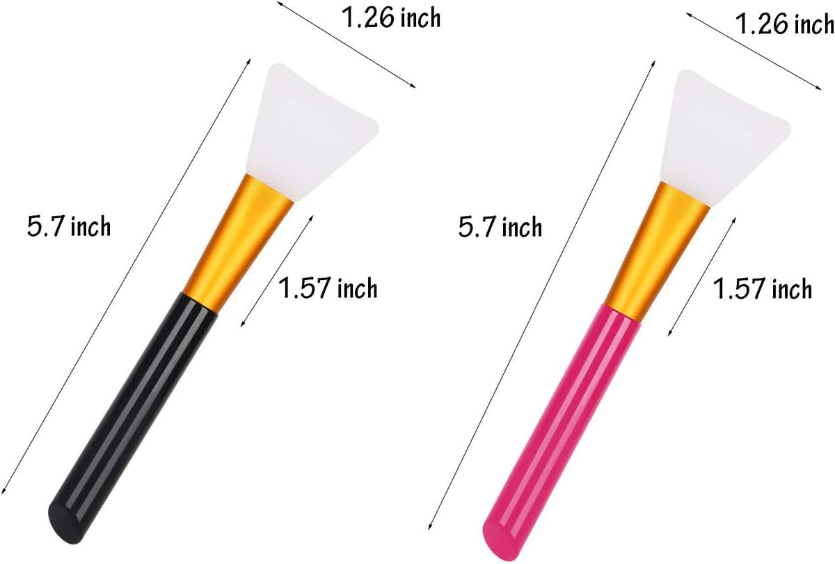AQSXO soft silicone facial mud mask applicator multi color set