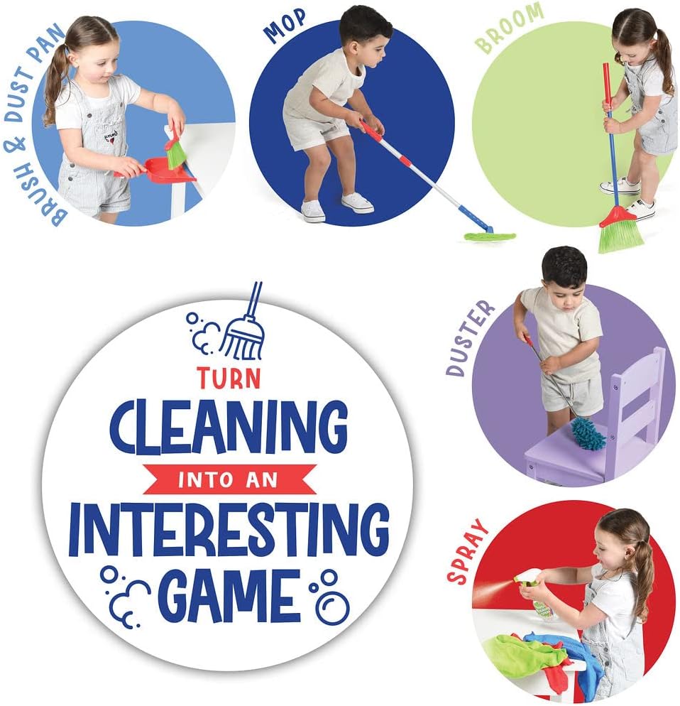 Play22 Kids Cleaning Set 12 Piece - Toy Cleaning Set for Girls & Boys - Image 5