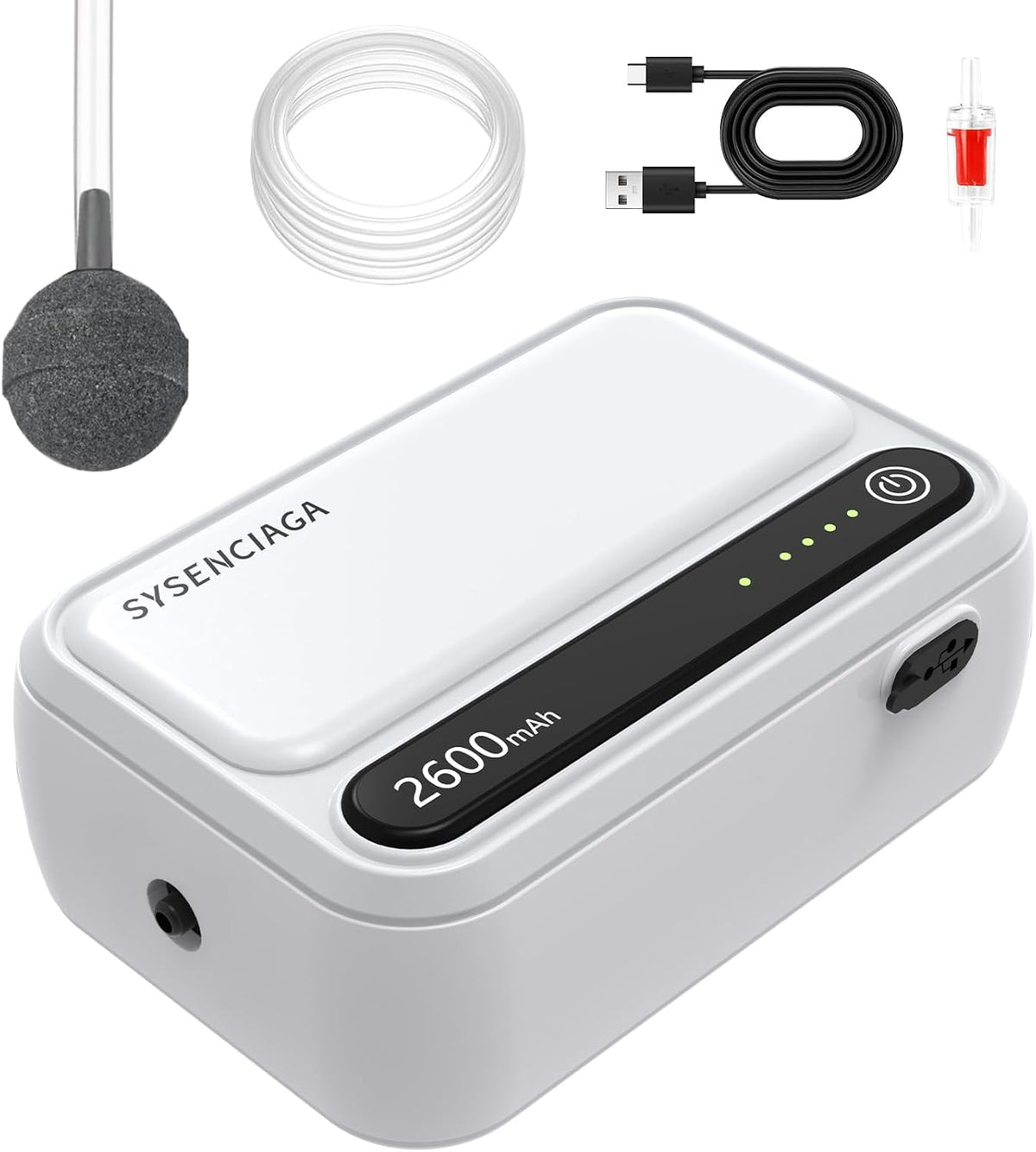 Sysenciaga aquarium air pump in a fish tank setup