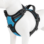 PHOEPET No Pull Dog Harness Medium Reflective Front Clip Vest with Handle, Adjustable 2 Metal Rings 2 Buckles(M, Grey) - Image 9