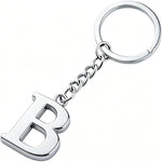 Keychain Initial Letter Key Chain Silver for Men Women Personalized Alphabet Monogram Keychain for Car Keys - Image 9