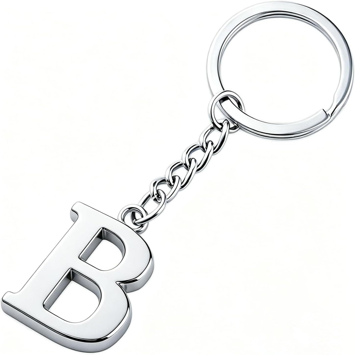 Keychain Initial Letter Key Chain Silver for Men Women Personalized Alphabet Monogram Keychain for Car Keys - Image 9