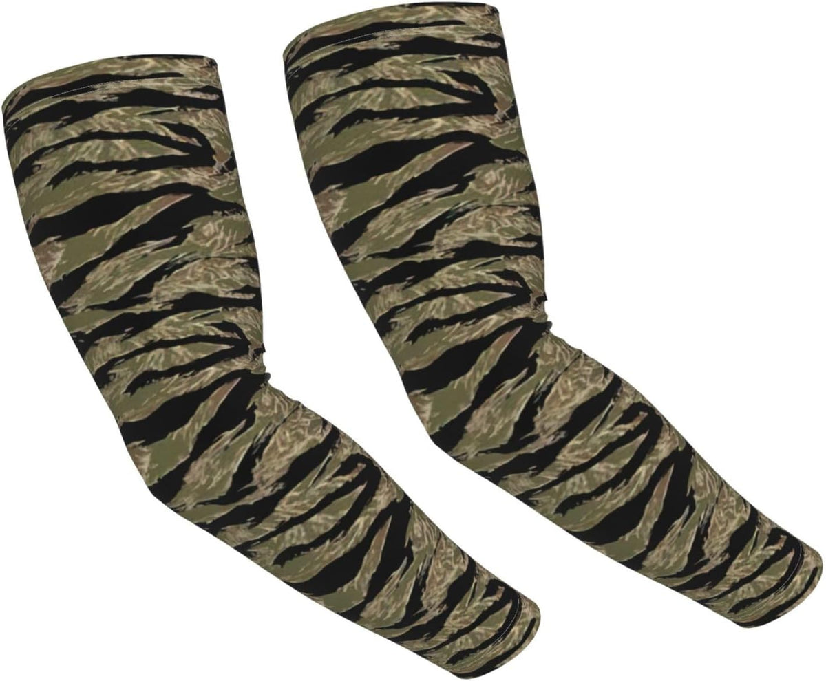 LIXLZH tiger stripe camo compression sleeve front view