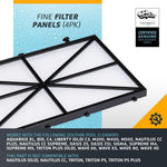 Close-up of fine mesh screen on Dolphin replacement filter panel