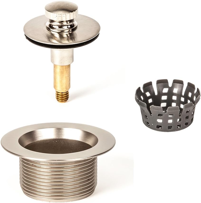 Permaflow lift lock bathtub drain assembly front view