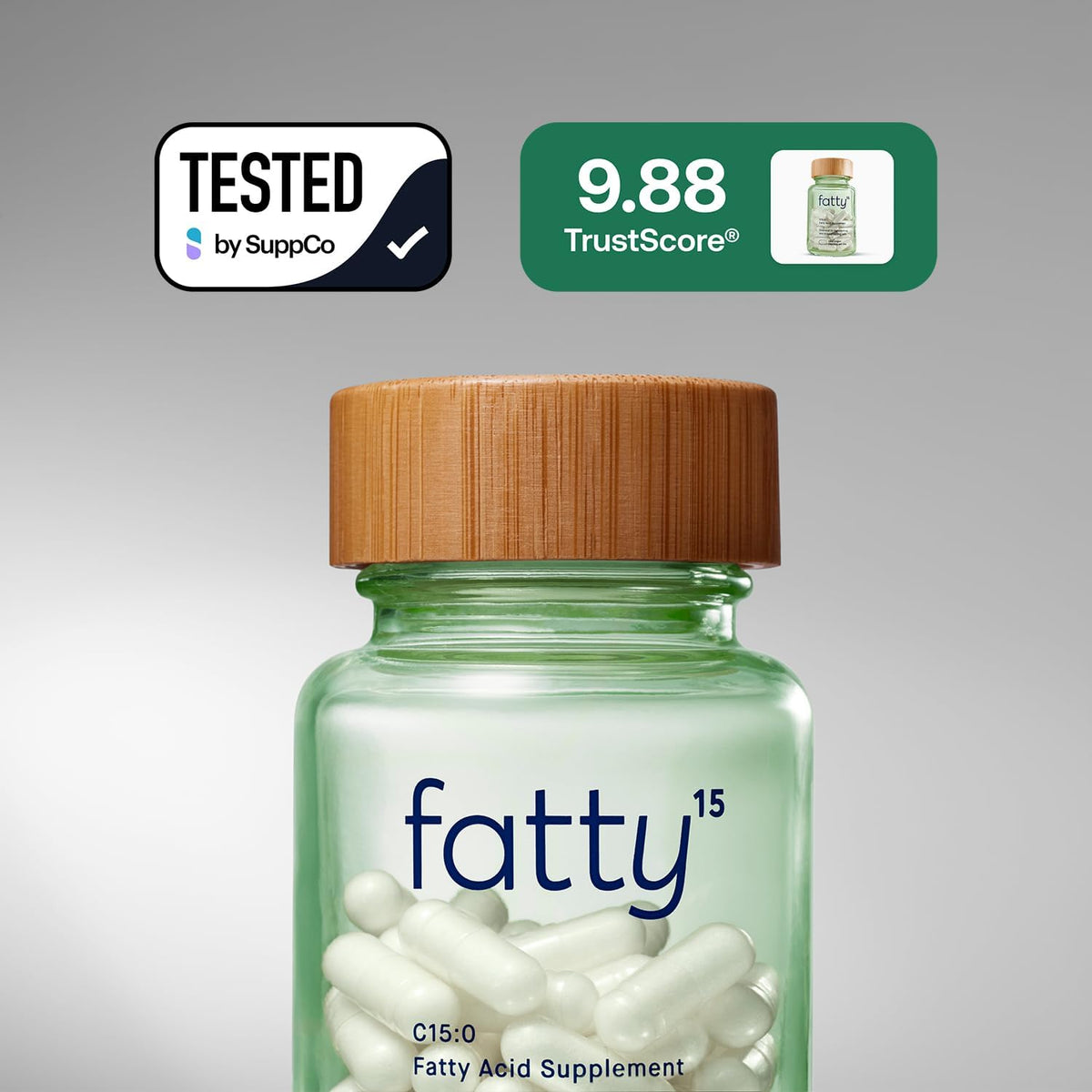 Fatty15 180 count bottle for 6 month supply