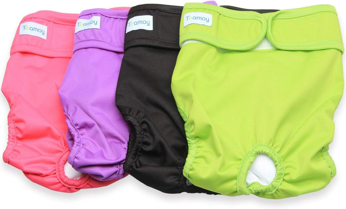 Teamoy Female Dog Diapers, Washable Doggie Period Diaper, 4 Pack, L2 | Washable, for Girl Dog in Period Heat Incontinent, Training & Housebreaking, Super-Absorbent and Comfortable - Image 9