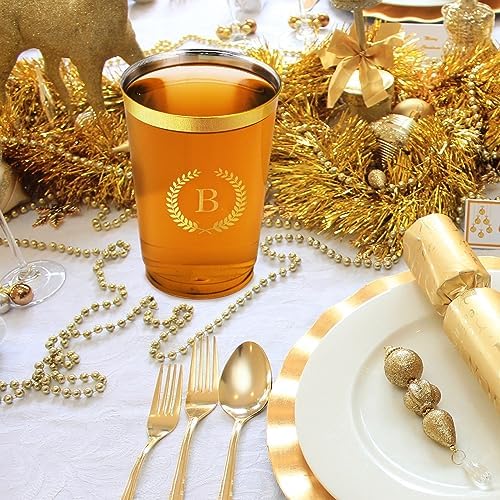 Datyiiha elegant initial B disposable tableware packaging display for celebrations