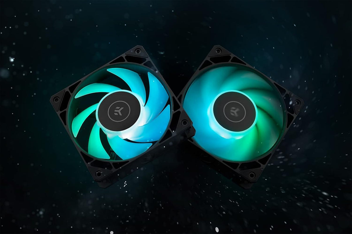 EKWB high-static pressure fan installed in PC case