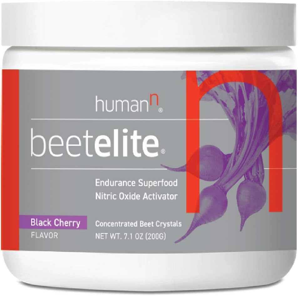 Humann BeetElite Pre Workout Powder for Men & Women - Ultra High Purity Beet Root Powder for Energy & Stamina - Caffeine Free,Creatine Free, Vegan Nitric Oxide Supplement - Black Cherry, 7.1 oz - Image 1