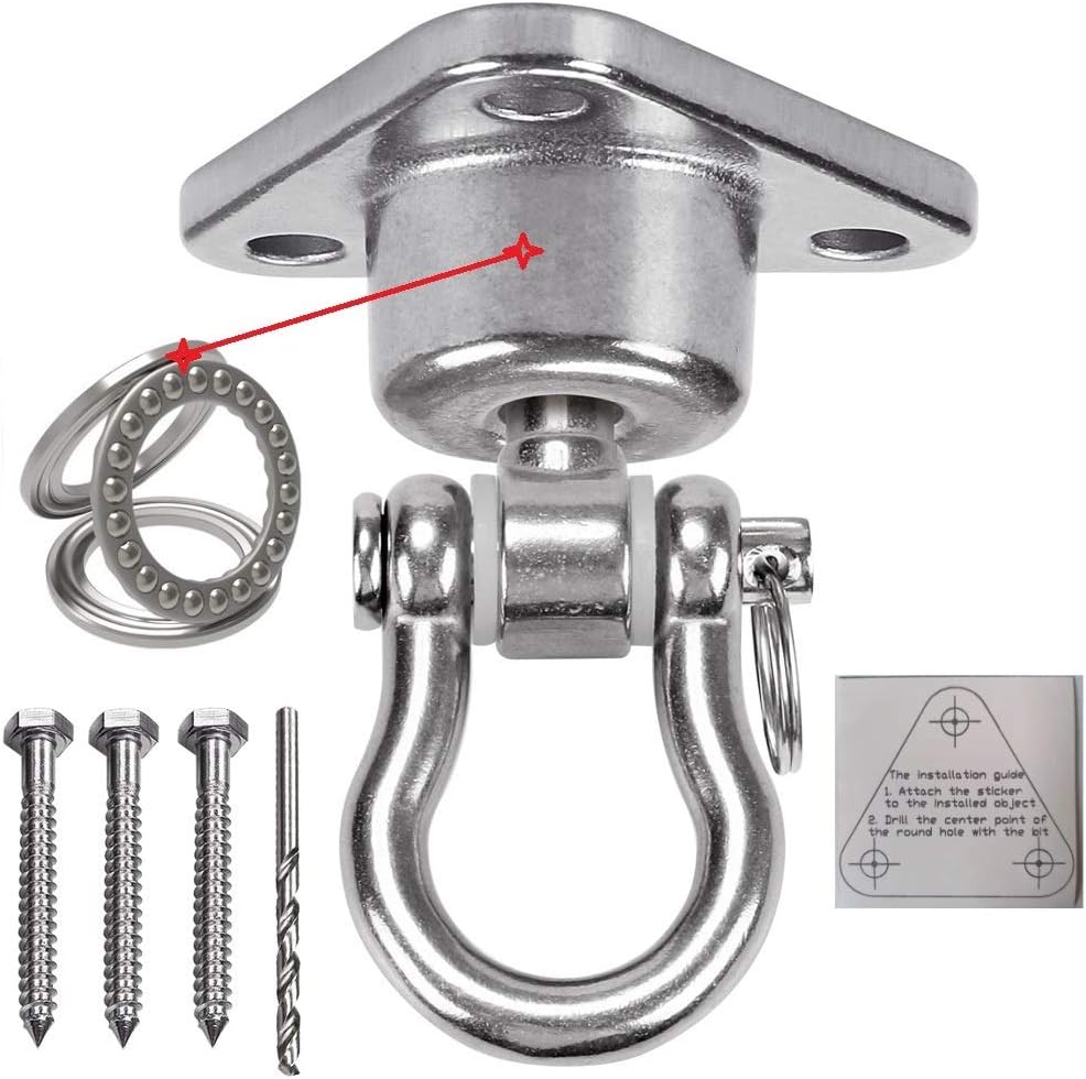9M Stainless Steel Swing Hanger front view displaying the heavy duty mounting plate.