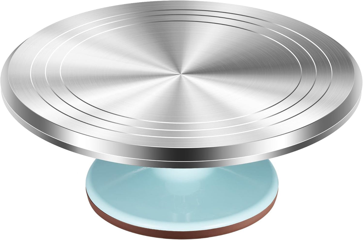 Kootek Aluminum Cake Stand Turntable for Party, Base Giratoria Para Pastele | Heavy-Duty, Smooth Rotation, Non-slip, 12" Cake Spinner for Decorating Display, Baking Supplies Tools for Beginner & Pros - Image 11