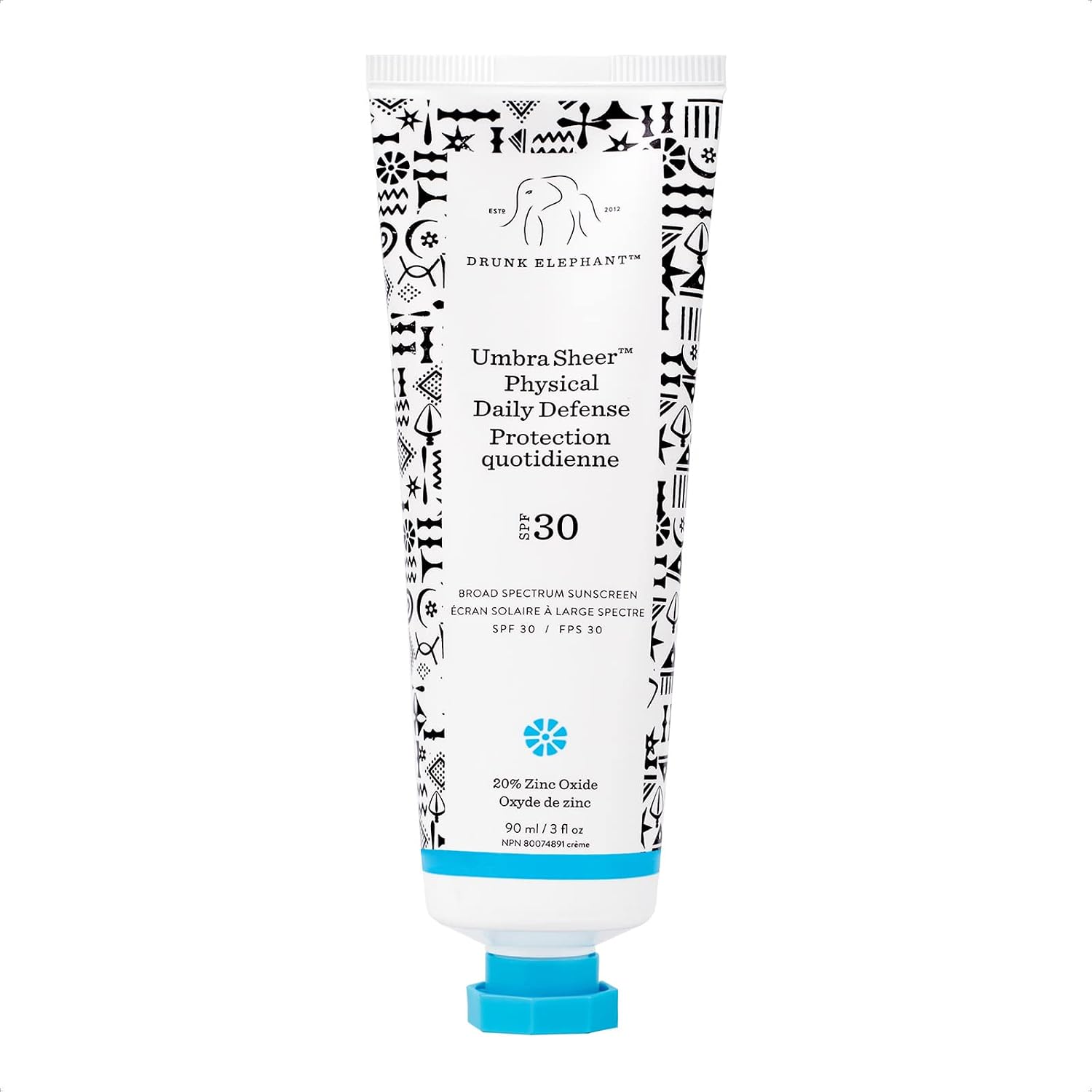 Drunk Elephant Umbra Sheer Daily Defense Sunscreen front tube view