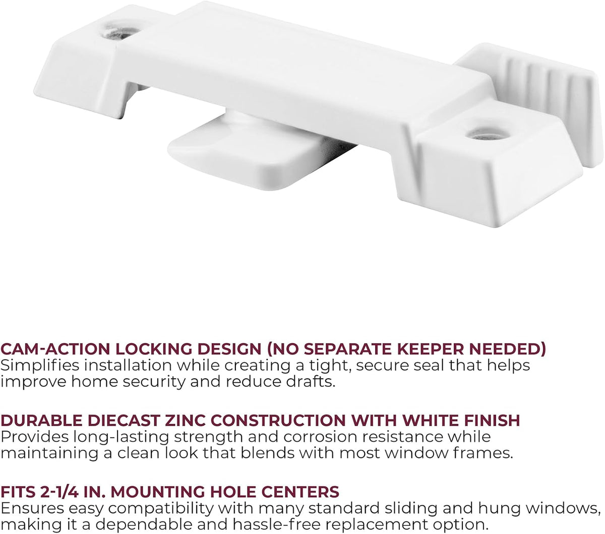 Prime-Line diecast sash lock packaged in single pack