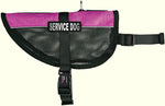 Large dog vest showing removable patch area
