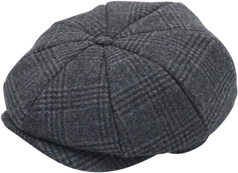 jerague Wool Newsboy Cap for Men Women - Classic Vintage Gatsby Lvy Cabbie Hat Flat Beret Cap Adjustable Size - Image 12