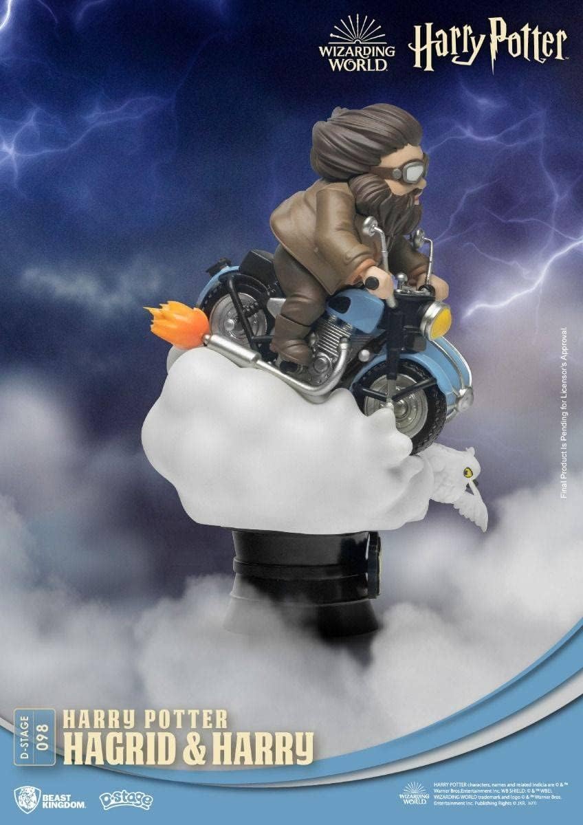 Hedwig owl detail on cloud base diorama statue