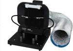 Aoyue 388 CircuitVise front view showing the complete workstation platform and fume extractor