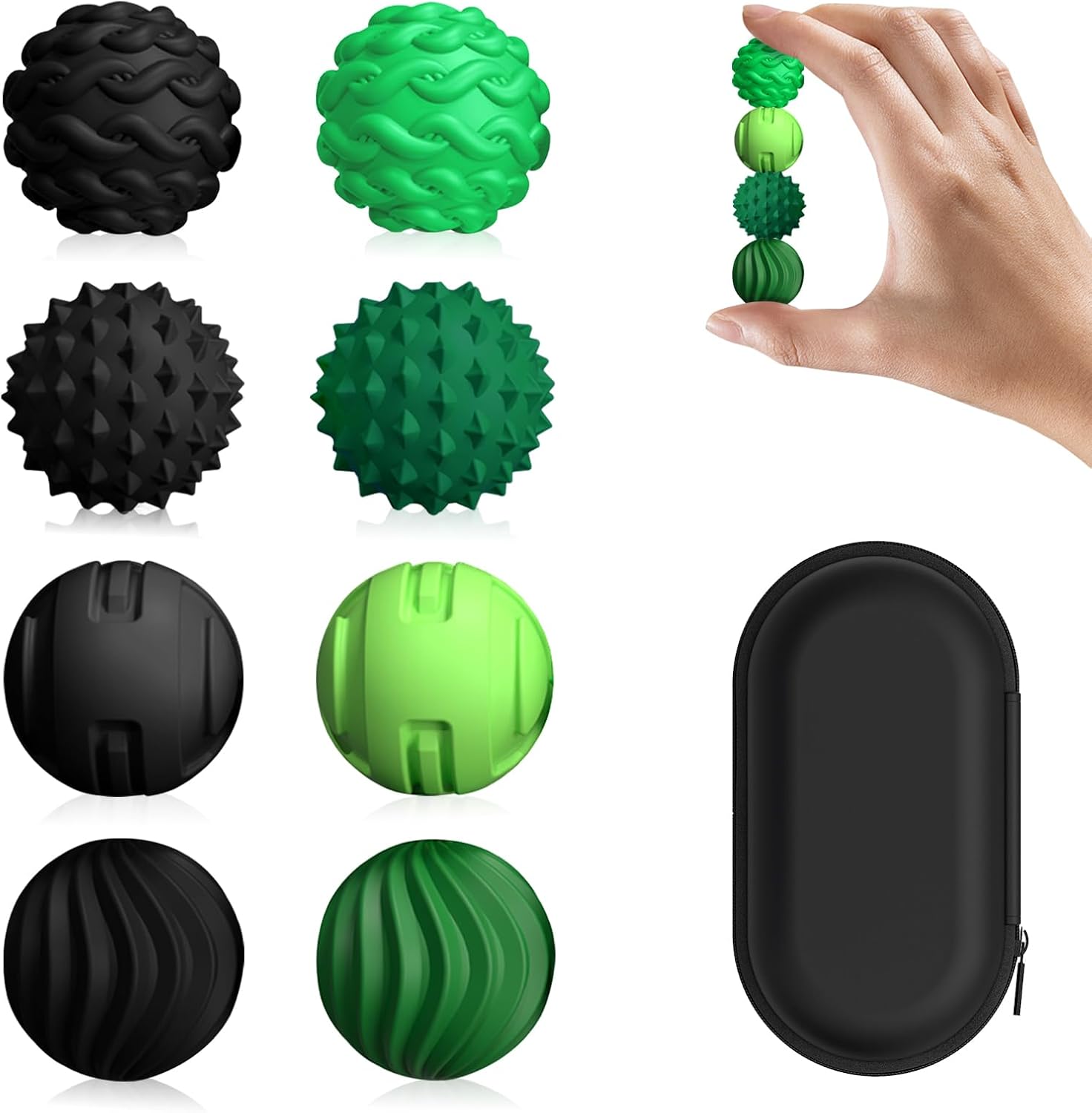 Dgmdgs silicone magnetic sensory fidget balls front view for stress relief.