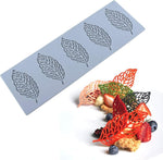 Feather shaped chocolate and cake decoration display
