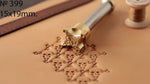 DandS Ltd Skull Leather Stamp Tool close up of CNC machined brass head