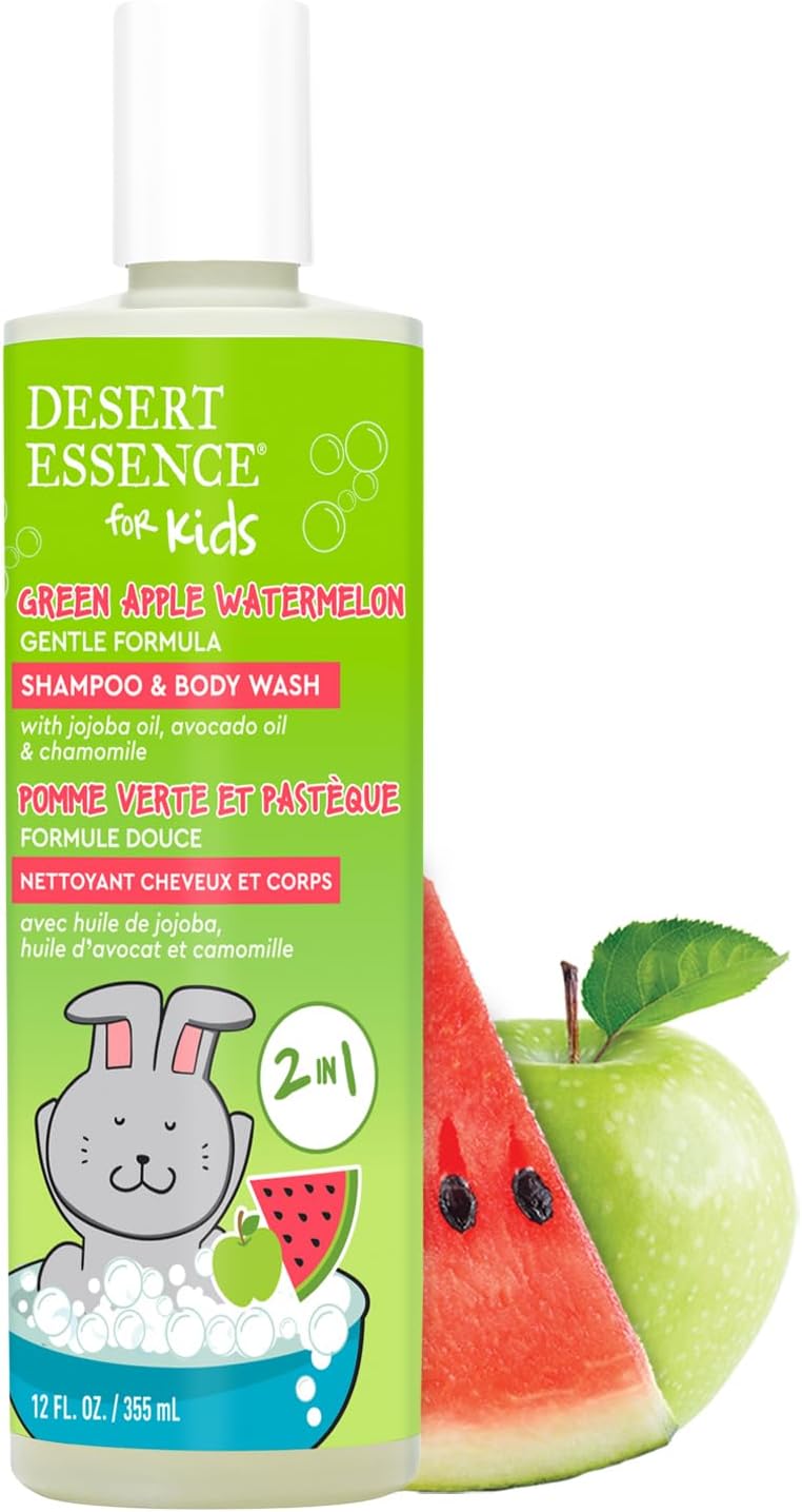 Desert Essence Kids 2-In-1 Shampoo And Body Wash front view bottle