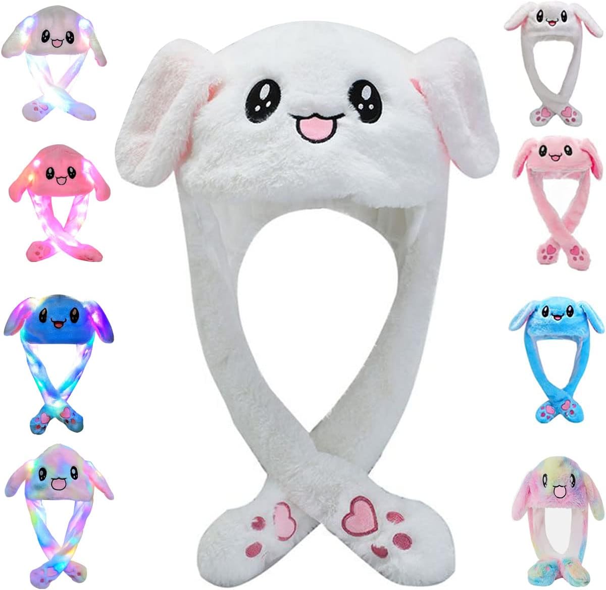 Umbresen bunny hat front view with moving ears
